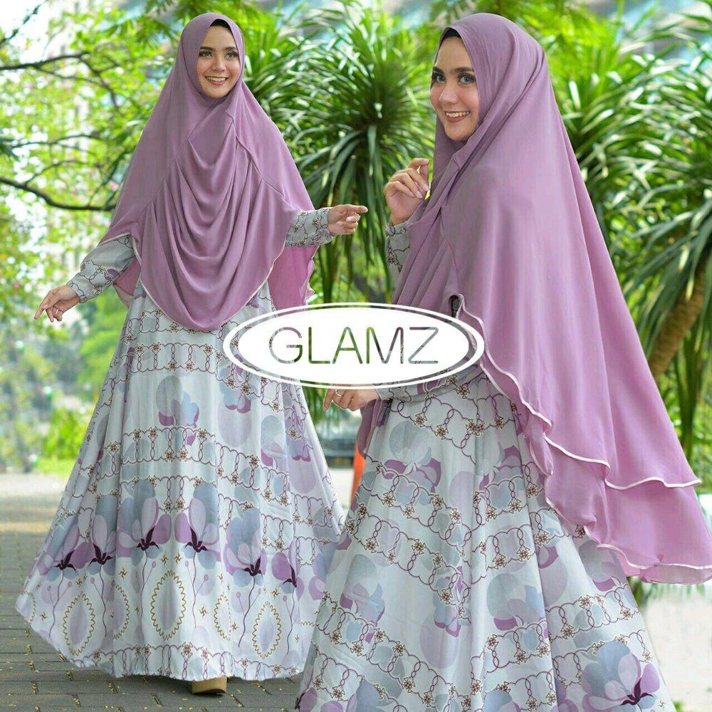 Nadra Syari Gamis Maxi Dress Jumbo fit M to XXL Plus khimar ceruty 2 layers di lapak anayanda shop anayandashop