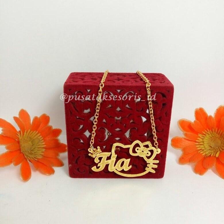 Jual Kalung Nama Gold Lapis emas 24 karat bisa cetak sesuai nama