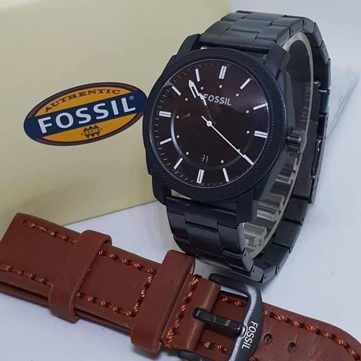 Fossil Jam Tangan Pria Paket Free Tali Kulit Murah Dan Berkwalitas