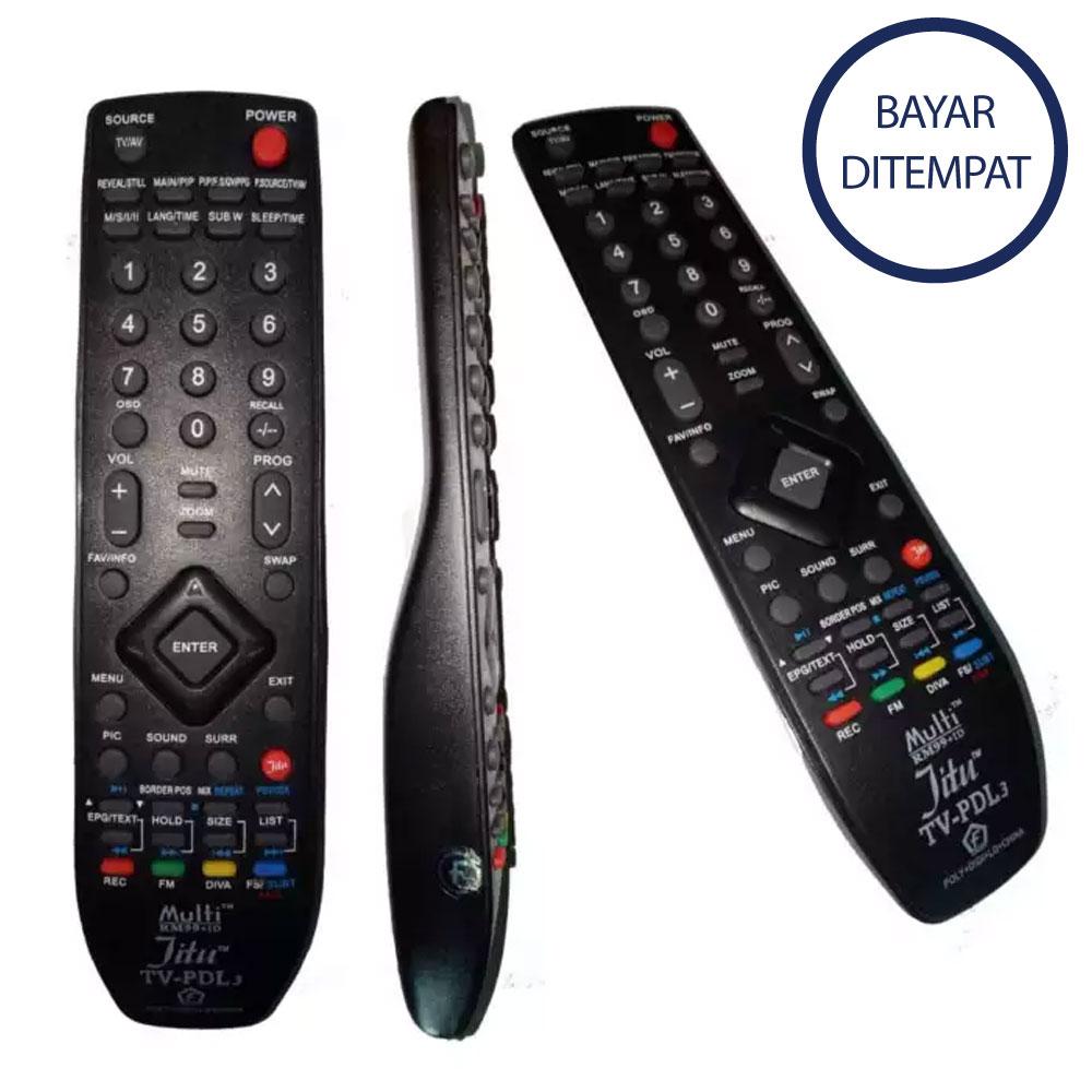 Universal Jitu Multi Remote TV Polytron LG Remot , LCD LED PLASMA TV, All Type TV china - Hitam