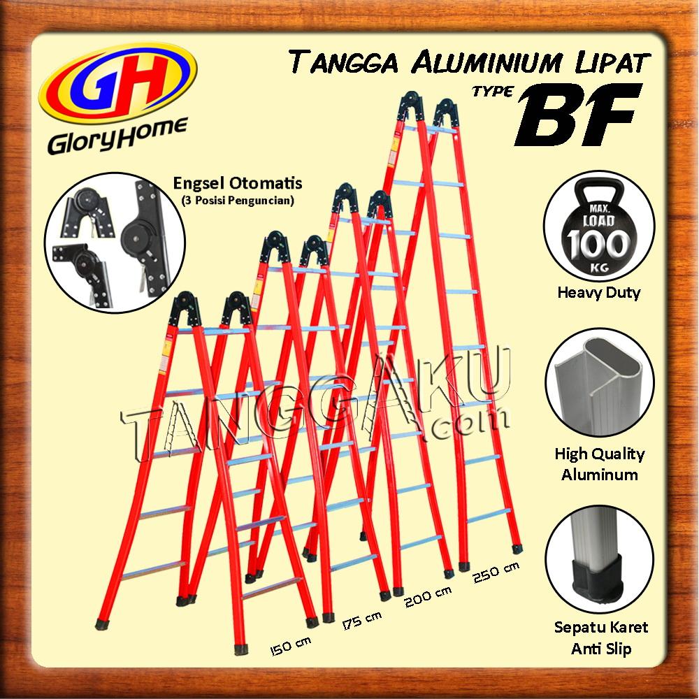 Hot Deals Tangga Aluminium Lipat Engsel Otomatis 200 cm
