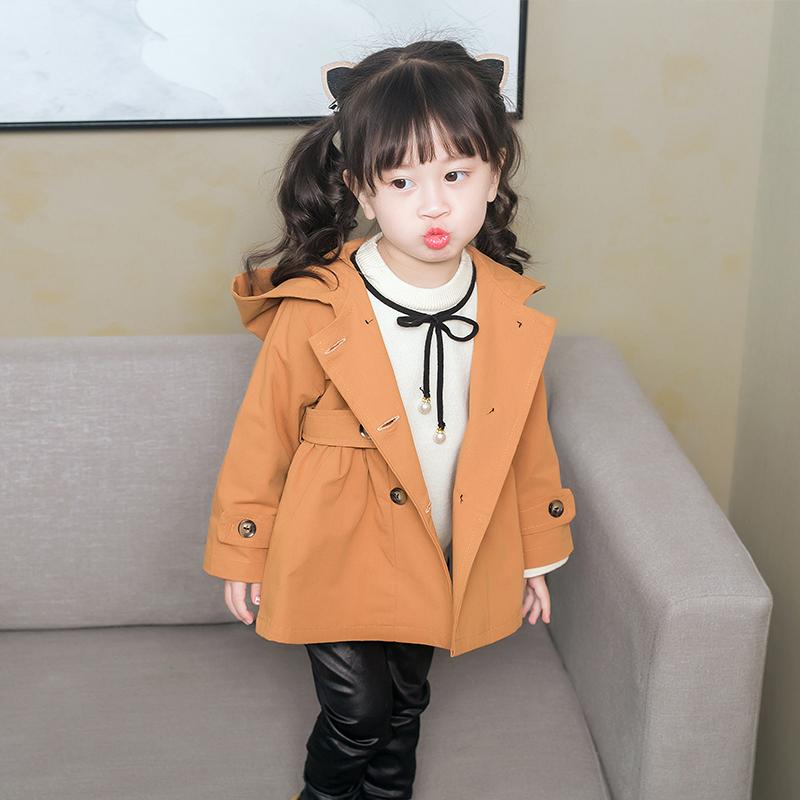 Sayang Korea Modis Model Gaya Musim Semi Produk Baru Bayi atau Katun Jas Gadis Jaket Angin (Warna Karamel)