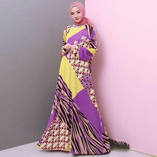 Gamis Jumbo Bahan Jersey Korea Muslim 6571 / 6729