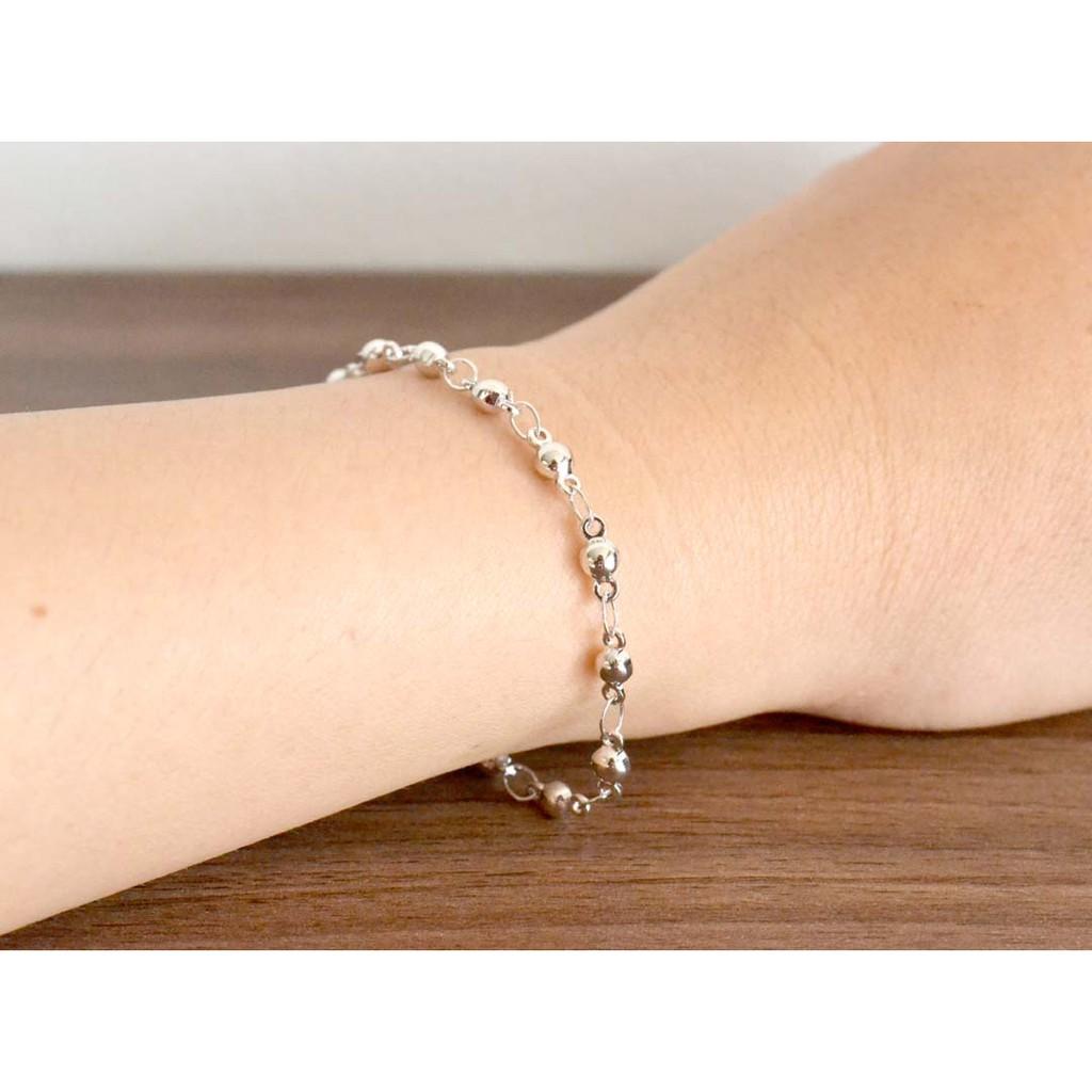 YXY Gelang Tangan Anak Rantai Bulat Lada Lapis Emas Putih