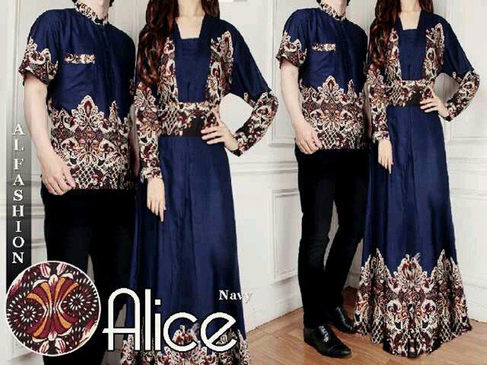 Couple Gamis Alice Plus Kemeja 3w di lapak Toko Kembar Tanah Abang rinymangiwa