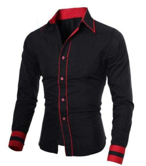 FortGlass HEM VICTORIAN KEMEJA LENGAN PANJANG ATASAN PRIA SLIMFIT KEMEJA KANTOR CASUAL FORMAL MAROON HITAM NAVY PUTIH