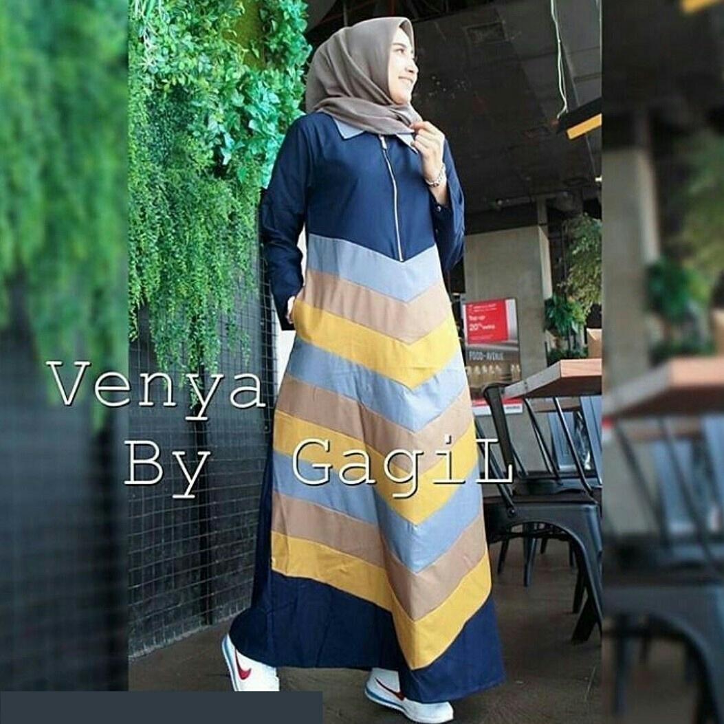 trendshopee Gamis Maxy Kombinasi Venya