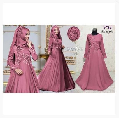 IndonesiaHeritage Gamis Pesta Original Real Pic - Gamis Pesta Bordir Premium - Gamis Pesta Modern Kekinian Mewah Elegan - Gaun Pesta Party Dress - Fashion Baju Kondangan Muslimah Terbaru Jumbo - Gamis Payung umbrella Hijaber Hijab Jilbab Premium ihsophia