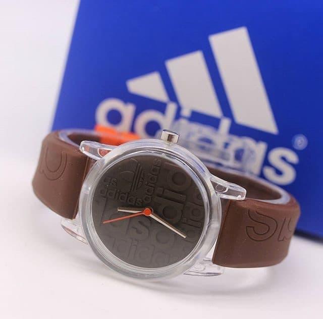 Jam Tangan Pria Wanita Murah Adidas Sky Rubber Dark Brown