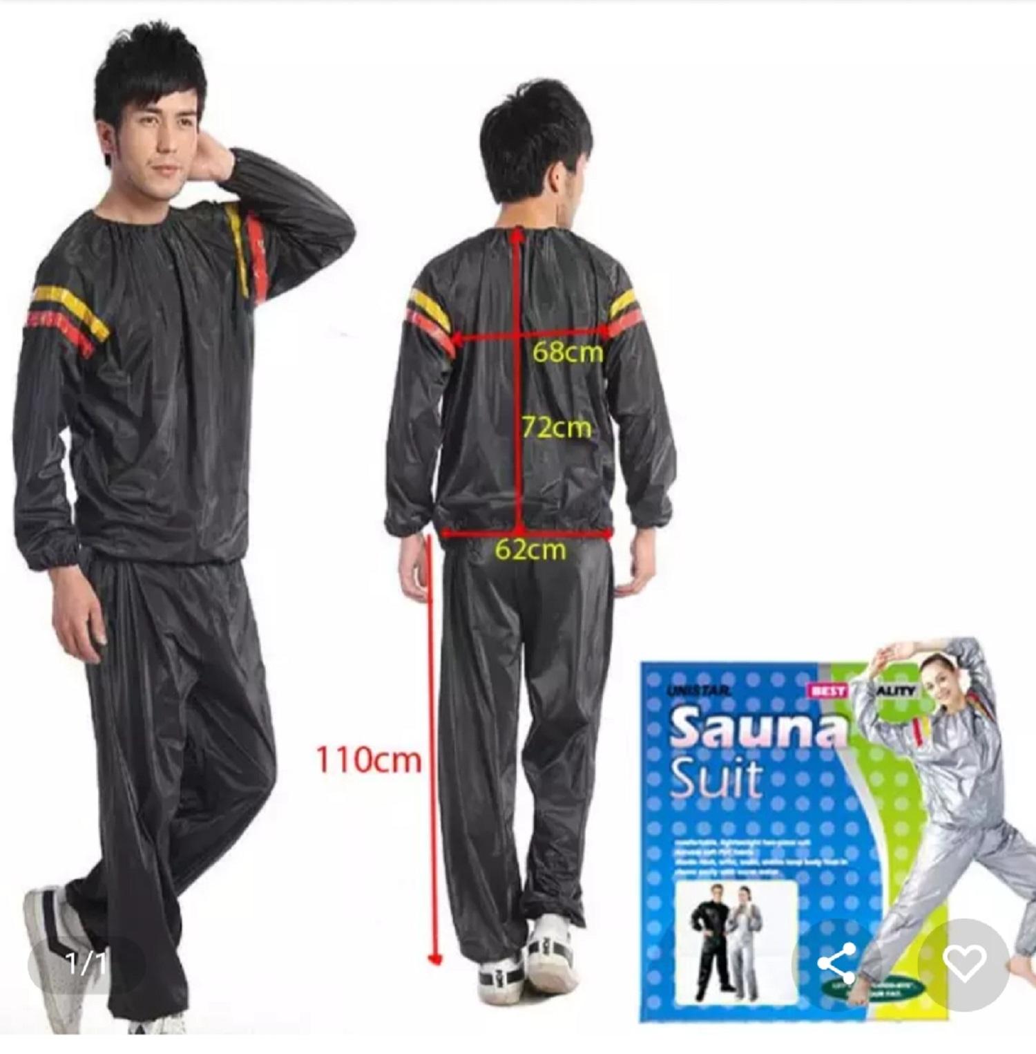 Fox- SAUNA SUIT ORIGINAL Pembakar LEMAK JAKET DAN CELANA/ Sauna Suit Unistar/SPORT SAUNA SUIT/BAJU DAN CELANA SAUNA/ STELAN BAKAR EKSTRA KALORI/ BAJU OLAH RAGA/ SETELAN SAUAN SUIT UNTUK OLAH RAGA AGAR SEHAT DAN KURUS/ BAJU DIET SEHAT