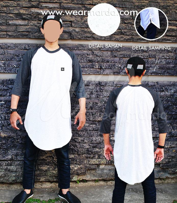 DISKON Kaos Raglan gamis pakistan islami abu TERMURAH