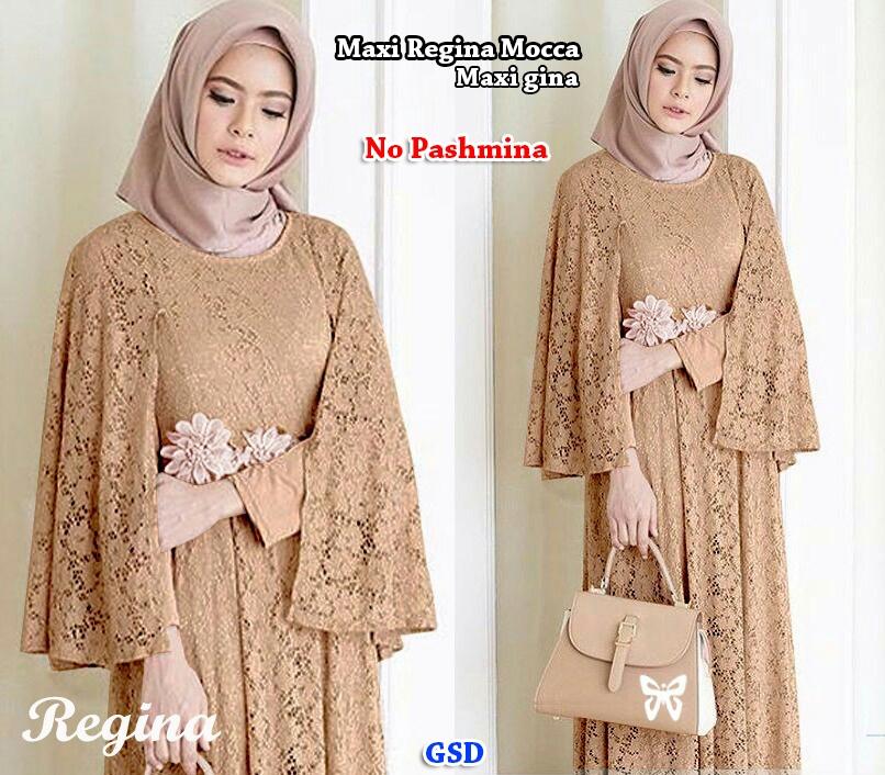 NCR - Gamis Brukat / Baju Muslimah / Longdress / Baju Kurung / Maxi Gina