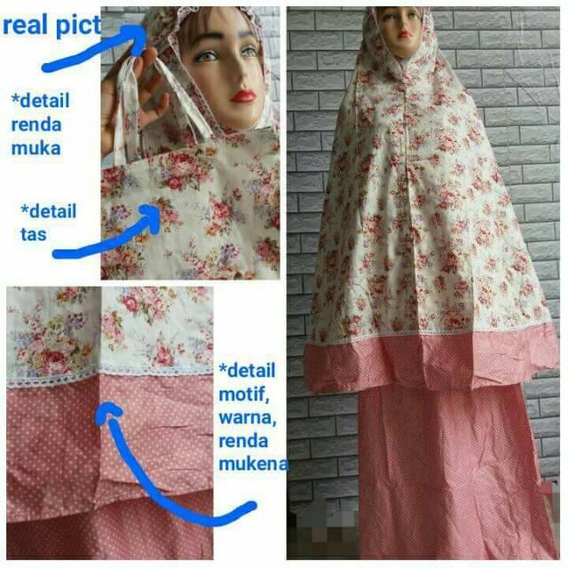 Mukena katun jepang original mukena katun jepang import mukena shabby oleh oleh umroh (ecer)