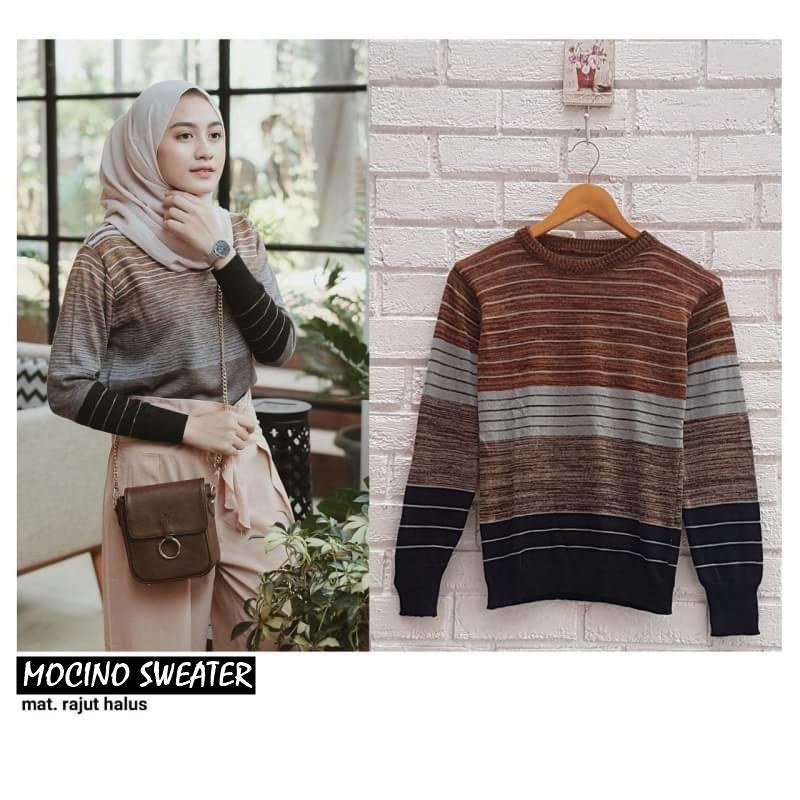 MOCINO SWEATER ||| loekita ||| grosir jaket sweater baju atasan blouse rajut hijab terbaru kekinian wanita murah