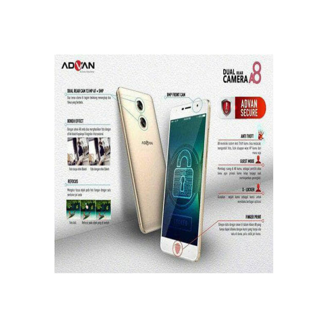 ADVAN A8 DUAL CAMERA RAM 4GB ROM 32GB