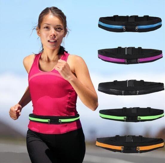 TERLARIS Double Pocket Running Belt - Tas Jogging model Ikat Pinggang TERMURAH
