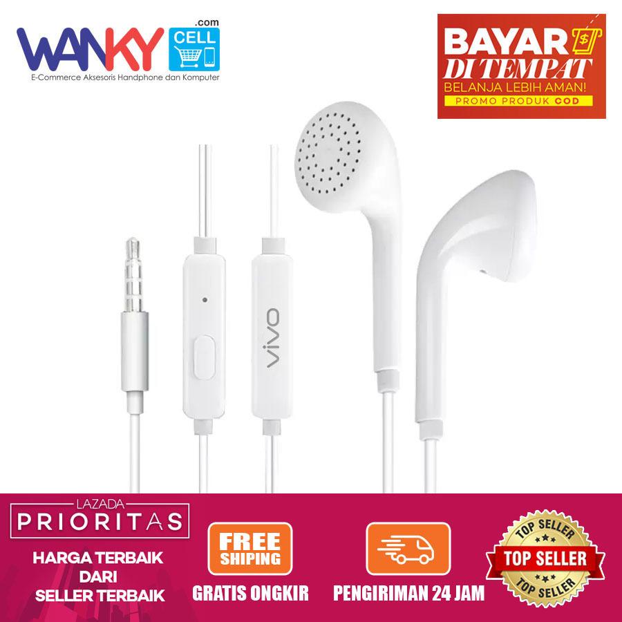 VIVO MH133 Headset Stereo Handsfree In-Ear Earphones Original For Oppo/Samsung/Xiaomi - Putih