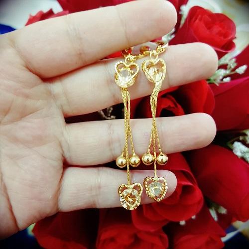 anting panjang love cantik xuping gold