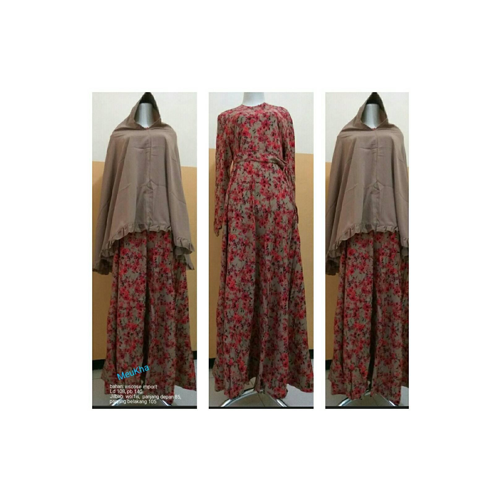 Gamis Viscose import set jilbab