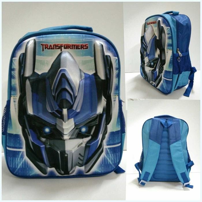 ... BGC Transformer Bumble Bee 3D Timbul Hard Cover Tas Ransel Sekolah Anak SD Yellow NEW