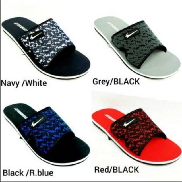 Sandal Santai Eagle - Ubud Black/R.Blue