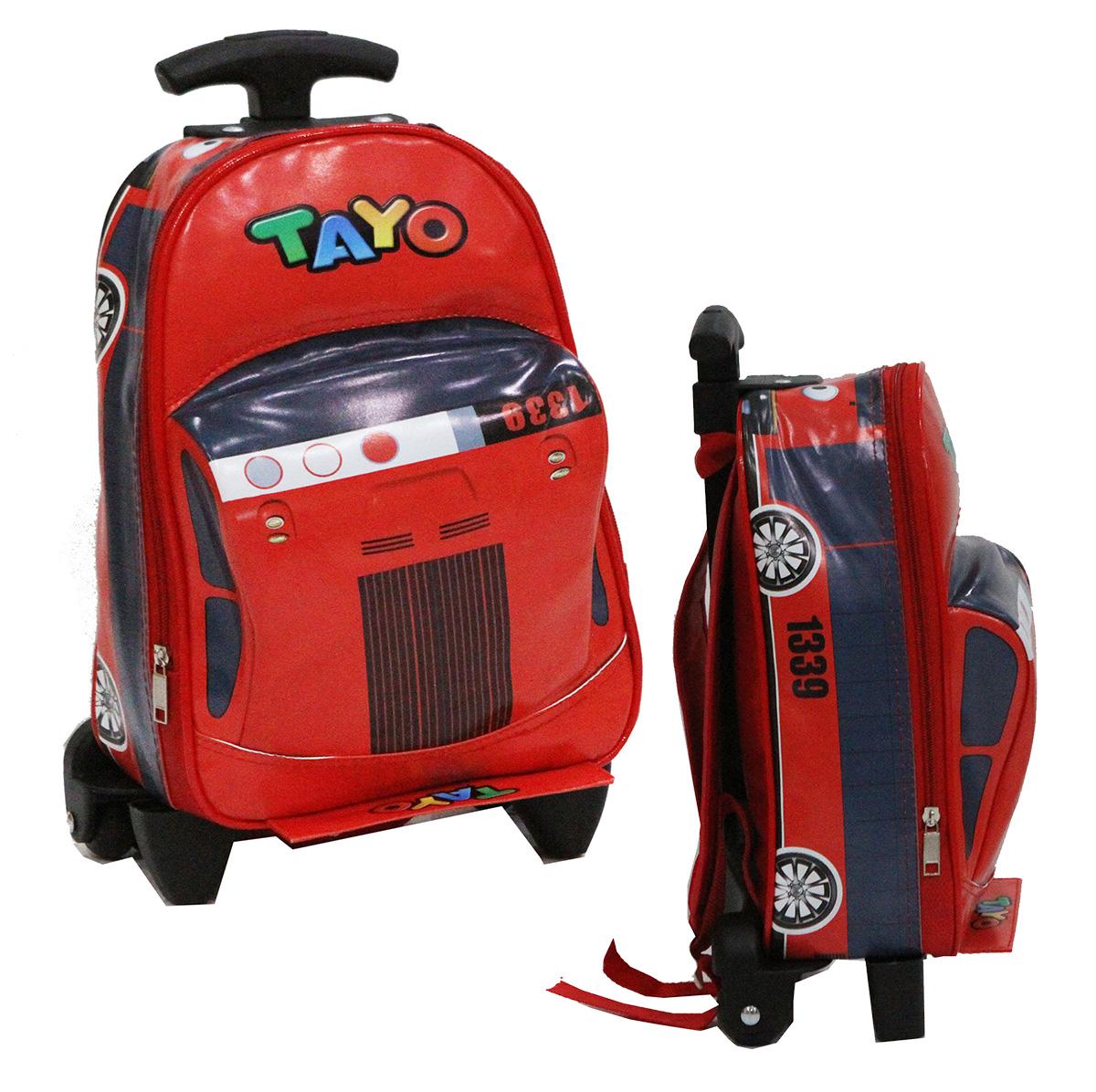 Onlan Tas TAYO MURAH Trolley Anak Sekolah PAUD Bentuk Mobil Unik - Biru