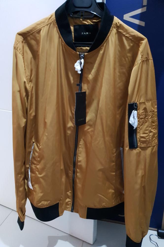 Jaket Bomber Zara Man Canvas Original Not LV Aviator Avirex Swiss army