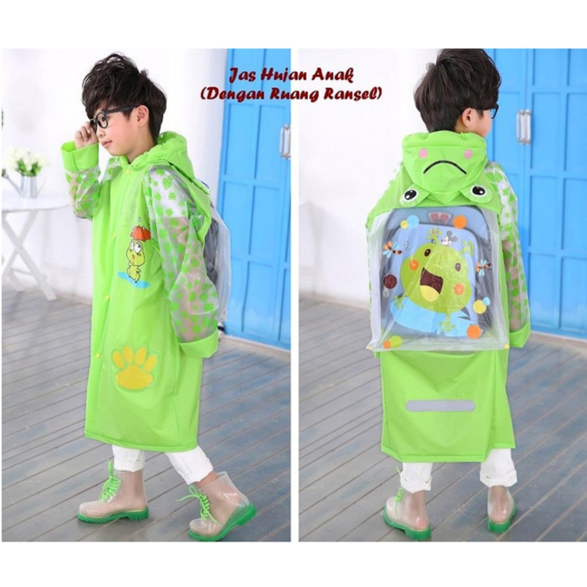 Jas hujan anak perempuan Jas hujan anak laki-laki Jas hujan anak murah Jas hujan bagus Jas hujan anak anak Jas hujan anak karakter Frog - UKURAN XXL -TINGGI BADAN 130-140