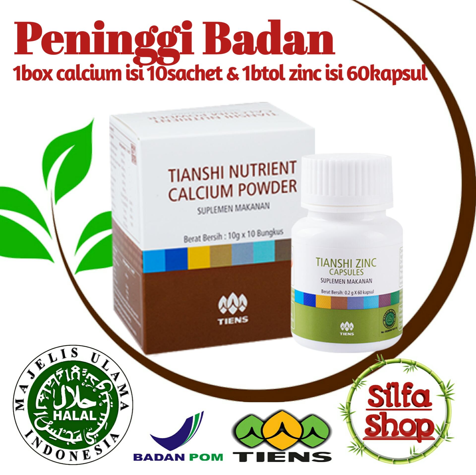 Promo Termurah !!! Peninggi badan Tiens 10 hari bisa tinggi tanpa efek samping asli herbal ( nutrient high calcium powder & zinc ) produk no1 di dunia by silfa shop Pencegah Osteoporosis Dan Pengapuran Sendi Free Gift