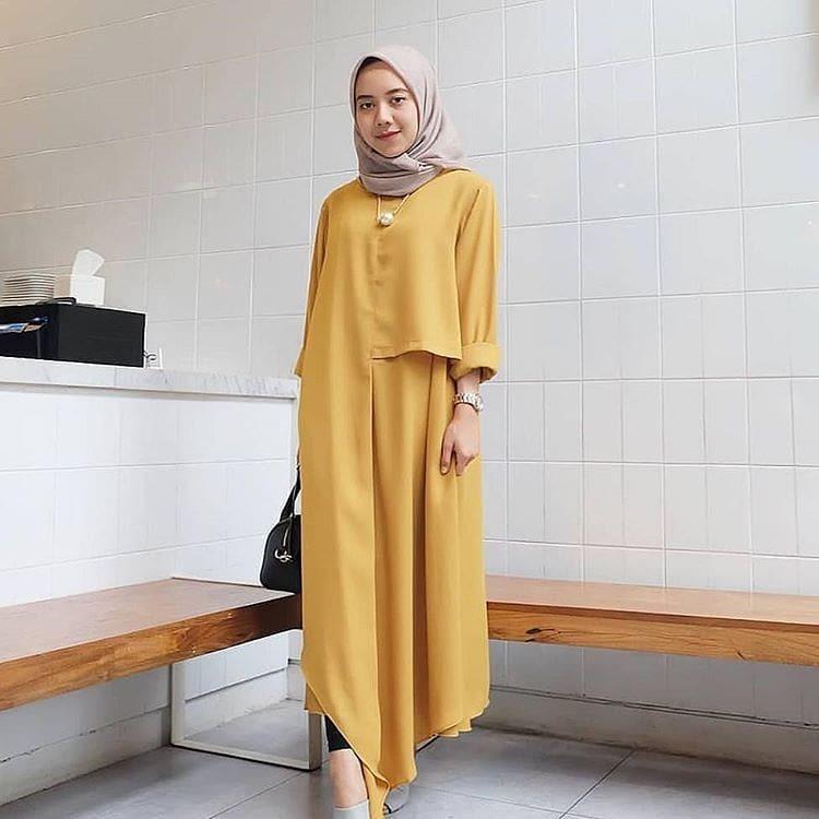 Baju Original Inul Tunik Balotely Pakaian Wanita Muslim panjang Fashion Cewek Atasan Fashionable Terbaru Simple Casual 2018