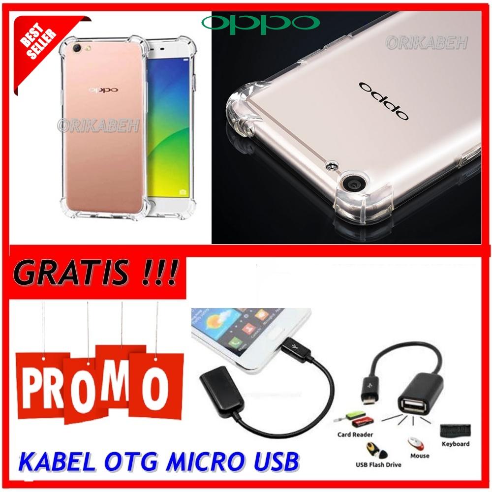 Back Case Soft Jacket / Anti Crack Oppo F3 - Bahan Lebih Bagus + Gratis Kabel Otg Micro Usb ( orikabeh )
