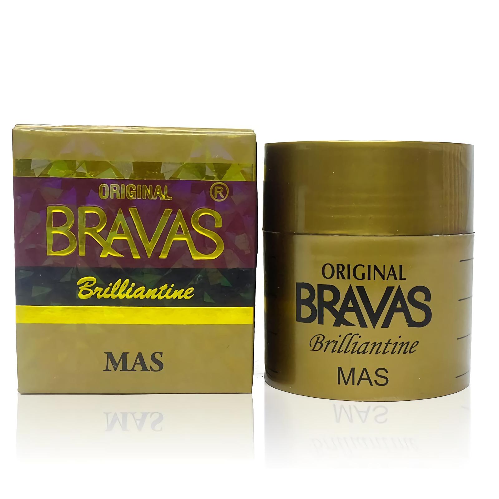 BRAVAS Pomade Brilliantine MAS 80G Original BPOM Minyak Rambut Penata XX-CT