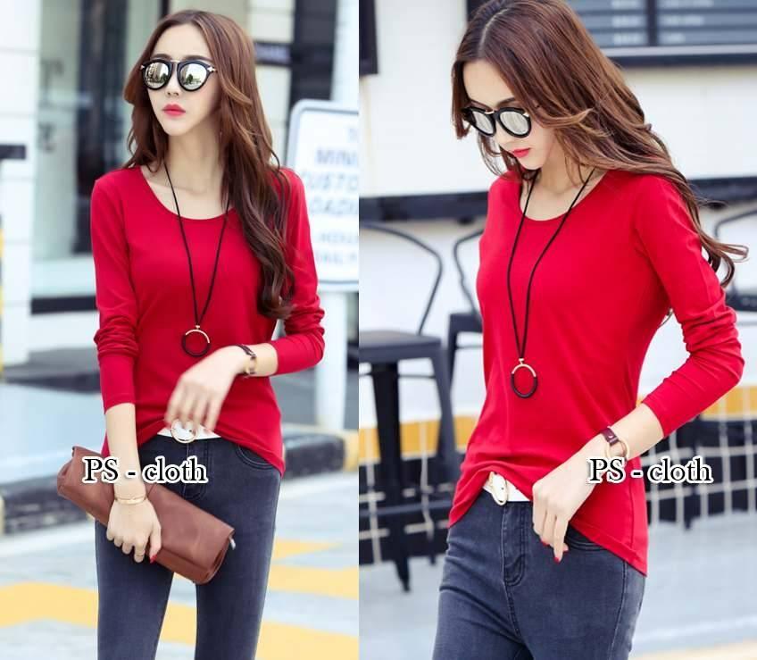 GKS Fashion Blouse Wanita Tee Merah / Blouse Sabrina / Baju Wanita / Blouse Korea / Atasan Wanita / Atasan Murah / Baju Formal / Kemeja Wanita / Kemeja Formal / Atasan Muslim / Kemeja Cewek Tunik / Kemeja Kerja / Kemeja Katun / Baju Sabrina