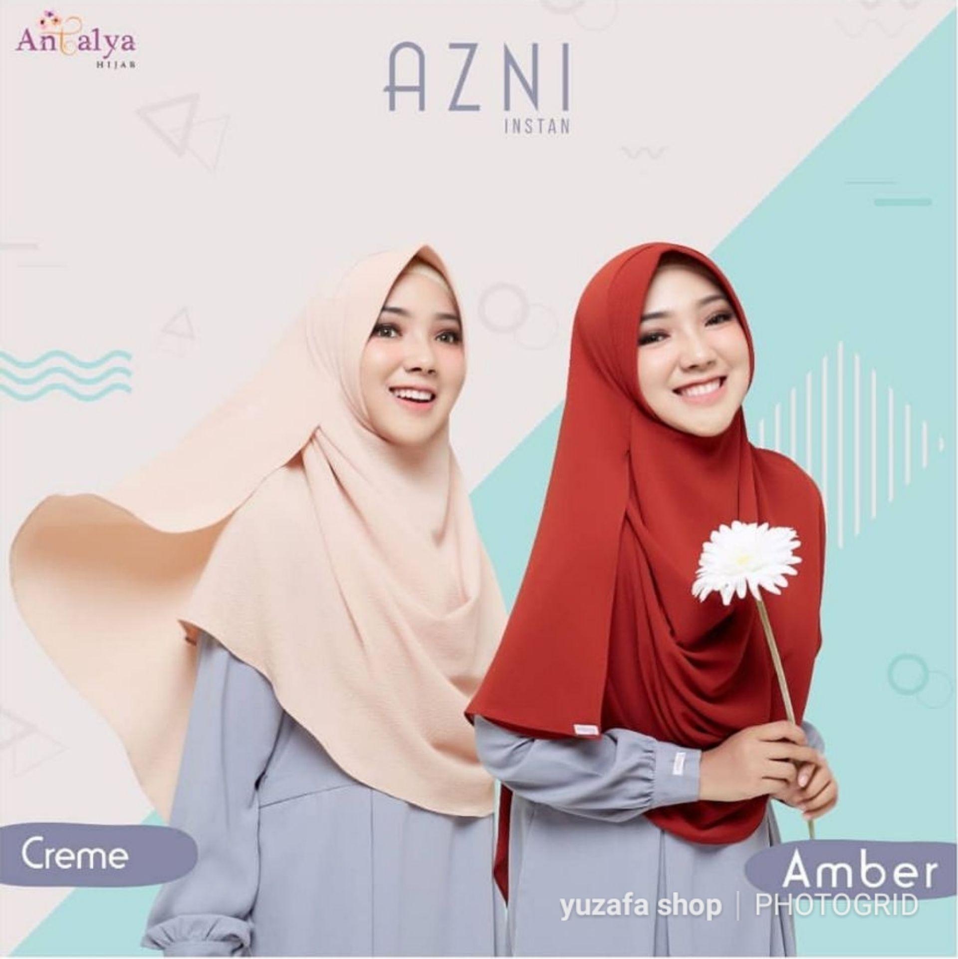 Antalya Hijab Azni Instan Size S Cream Yuzafa Olshop