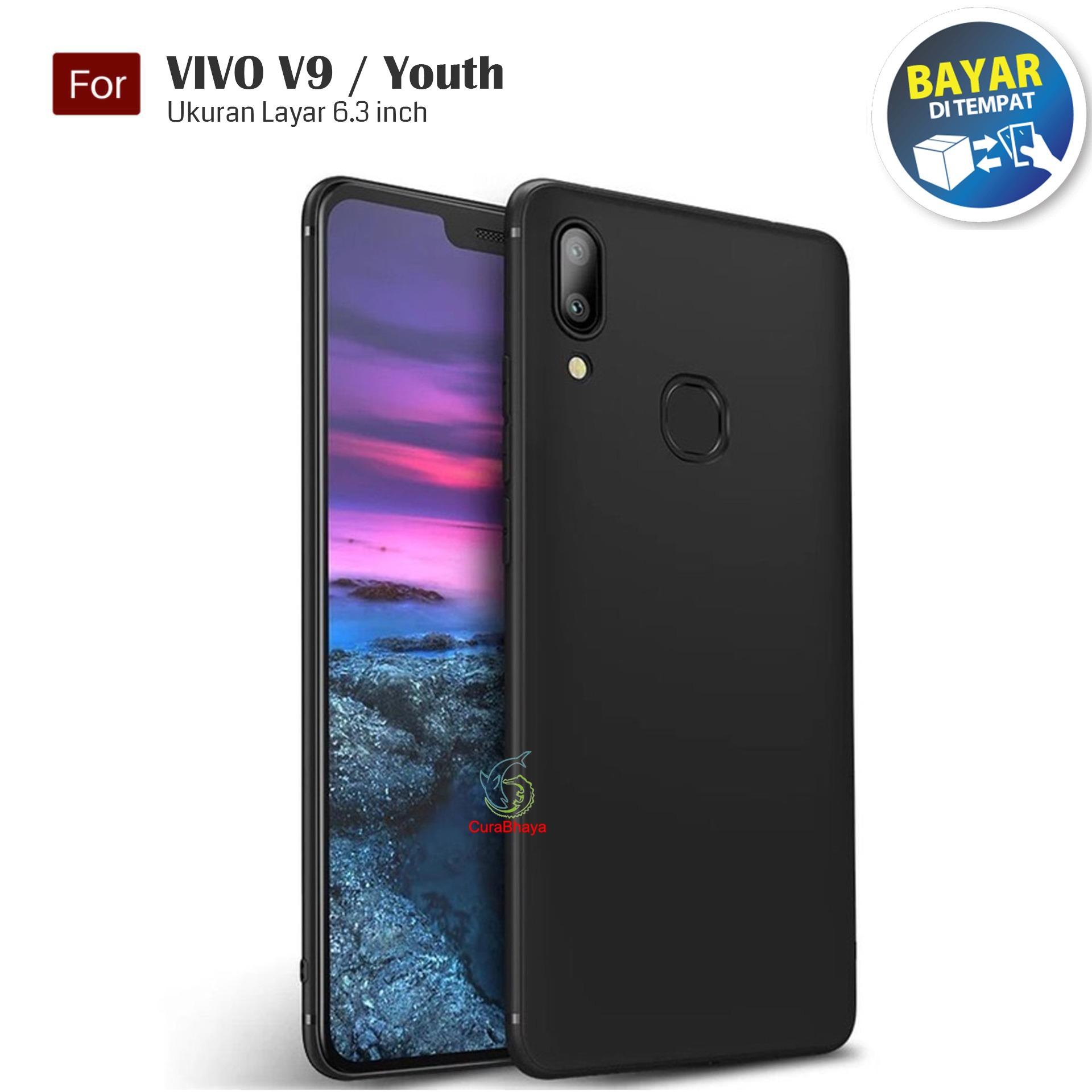 MidNight Vivo V9 / Youth / Y85| Slim Case Black Matte Softcase Premium Baby Skin - Hitam