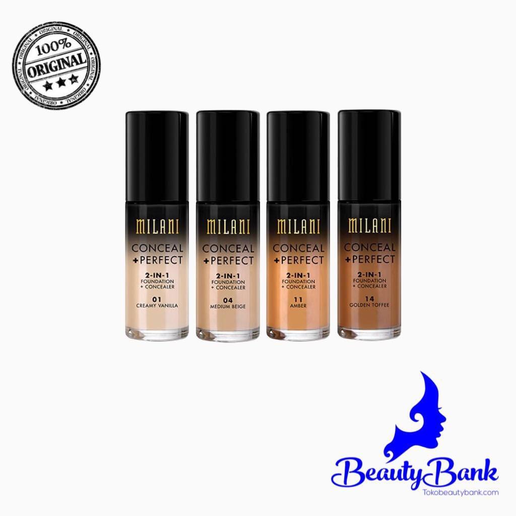 Milani Conceal + Perfect 2-in-1 Foundation + Concealer Variasi 01 creamy vanilla