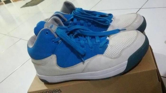 ASLI!!! Sepatu Basket League White-Blue ORIGINAL - MIYAey