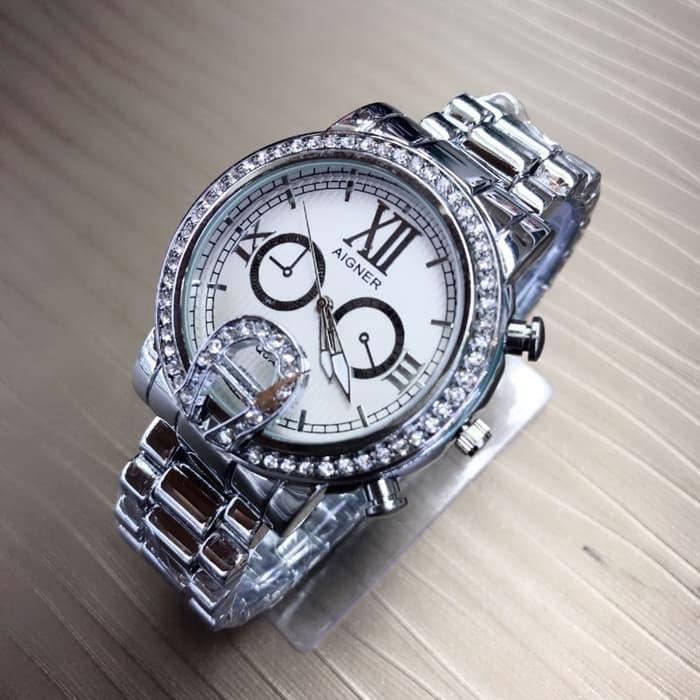 AIGNER RANTAI CHRONO OFF SILVER COVER WHITE