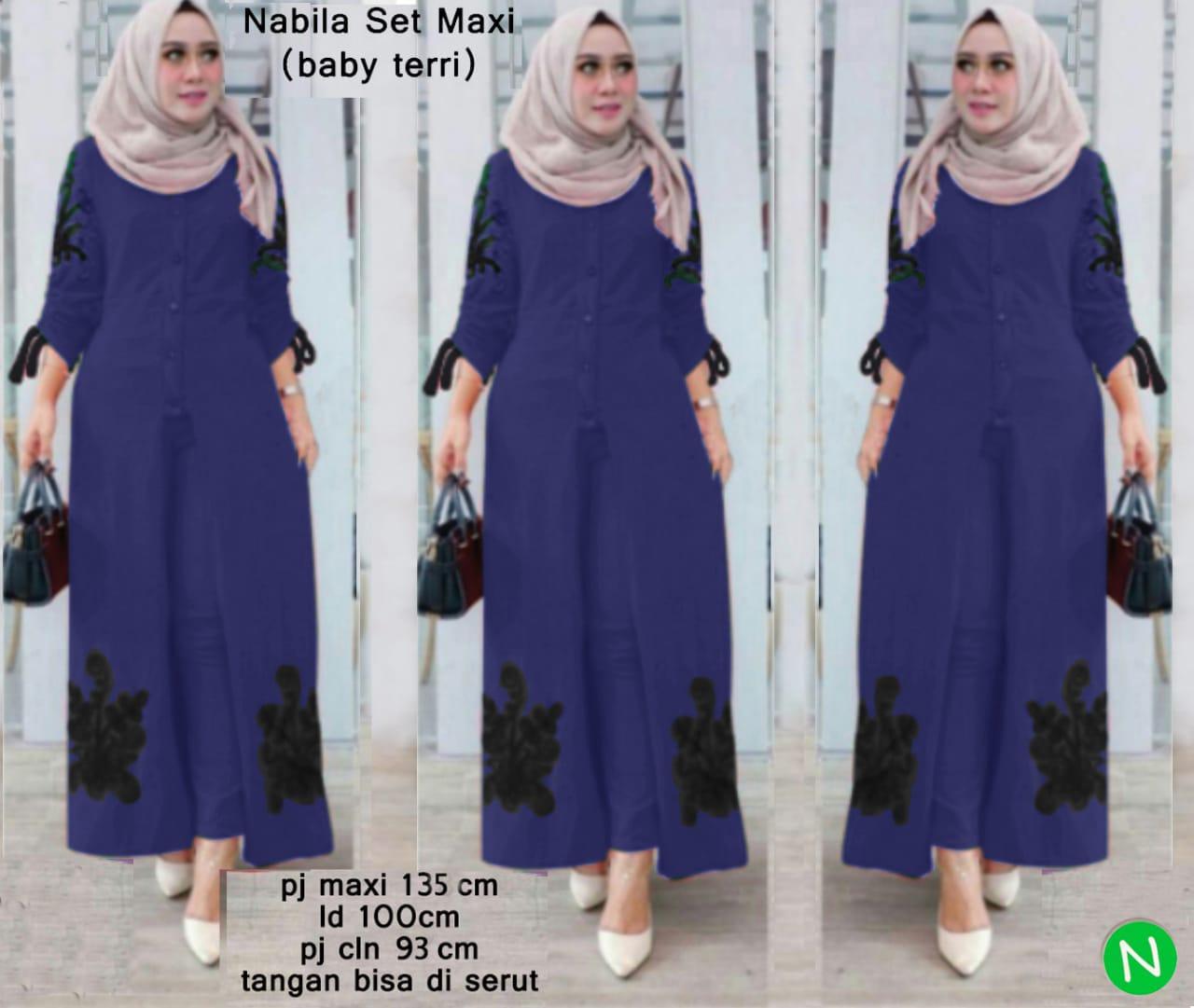 Stellashoppie 75173 PROMO Stelan MAXI NABILA / TERMURAH (MAXI + CELANA) / Stelan Muslim / Maxi Dress / Dress Muslim Terbaru / Gamis Murah / Baju Muslim Stellashoppie 75173 PROMO Stelan MAXI NABILA / TERMURAH (MAXI + CELANA) / Stelan Muslim / Maxi Dress / Dress Muslim Terbaru / Gamis Murah / Baju Muslim