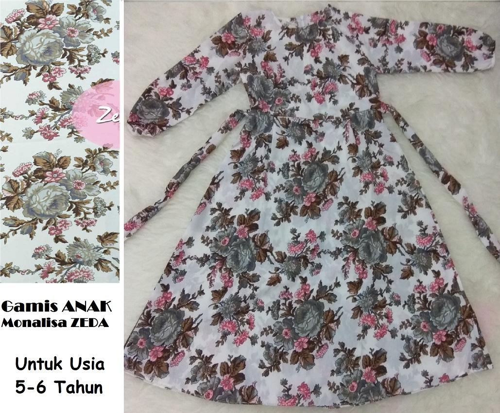 Gamis ANAK Monalisa ZEDA Untuk Usia 5 - 6 Tahun