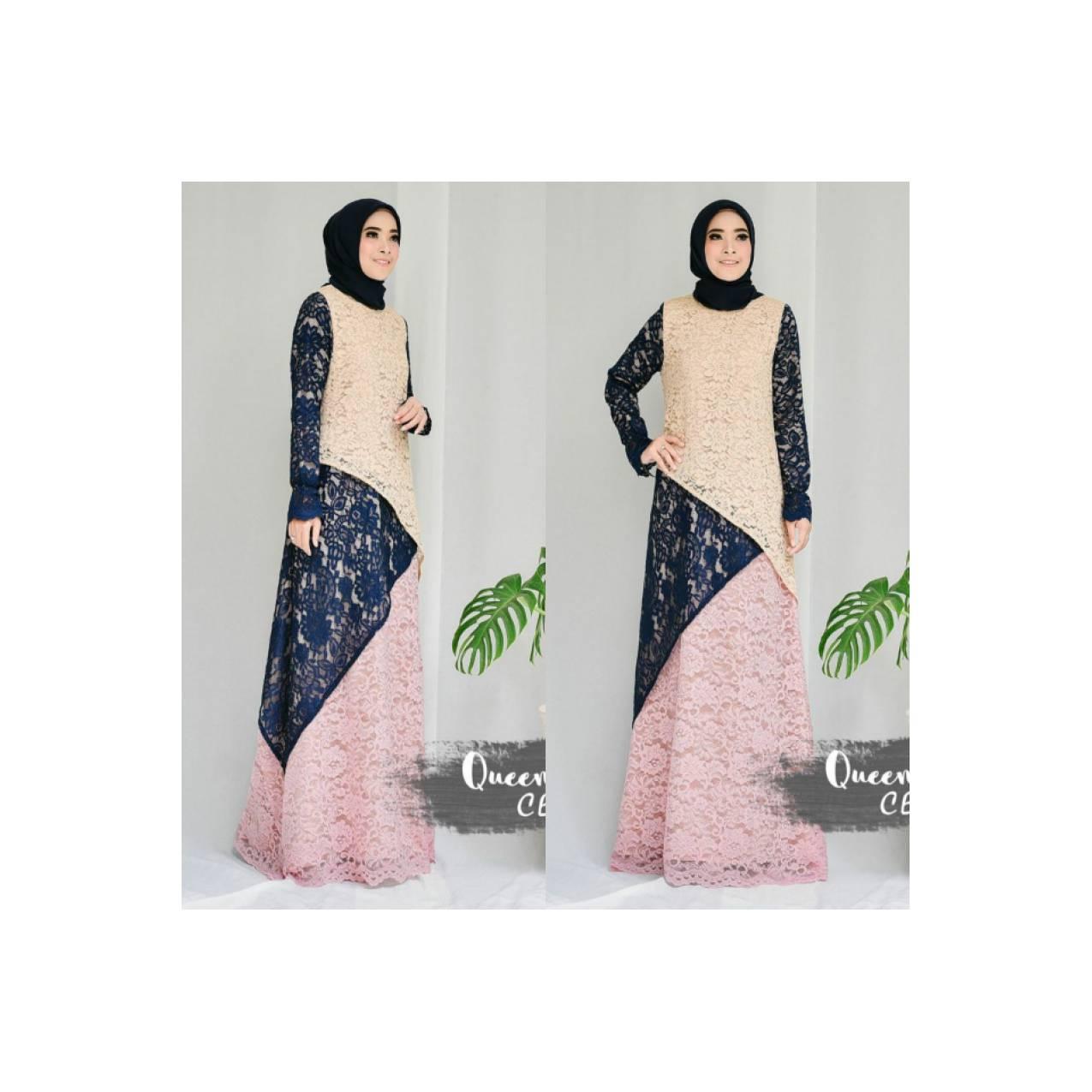 gamis pesta set brokat premium tritones