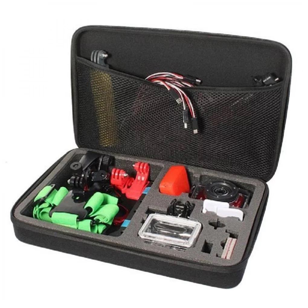 HERO Waterproof EVA Big Size Case For GoPro / Xiaomi Yi / Xiaomi Yi 2 4K - Black Hitam - Tas Bag Tempat Penyimpanan Casing Cover Luas Besar Perlengkapan Aksesoris Accesories Kamera Go Pro Xiaomiyi Anti Air