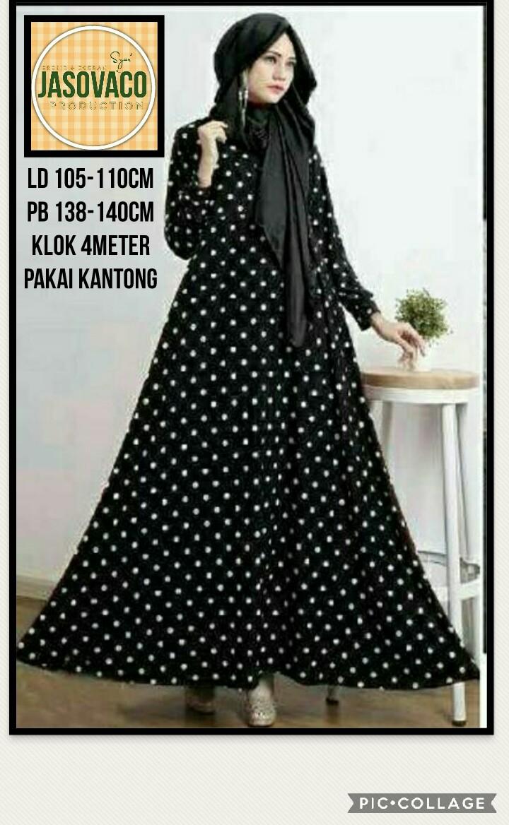 Fabelliners Store - syar'i monalisa / busana muslim wanita - Motif Polkadot