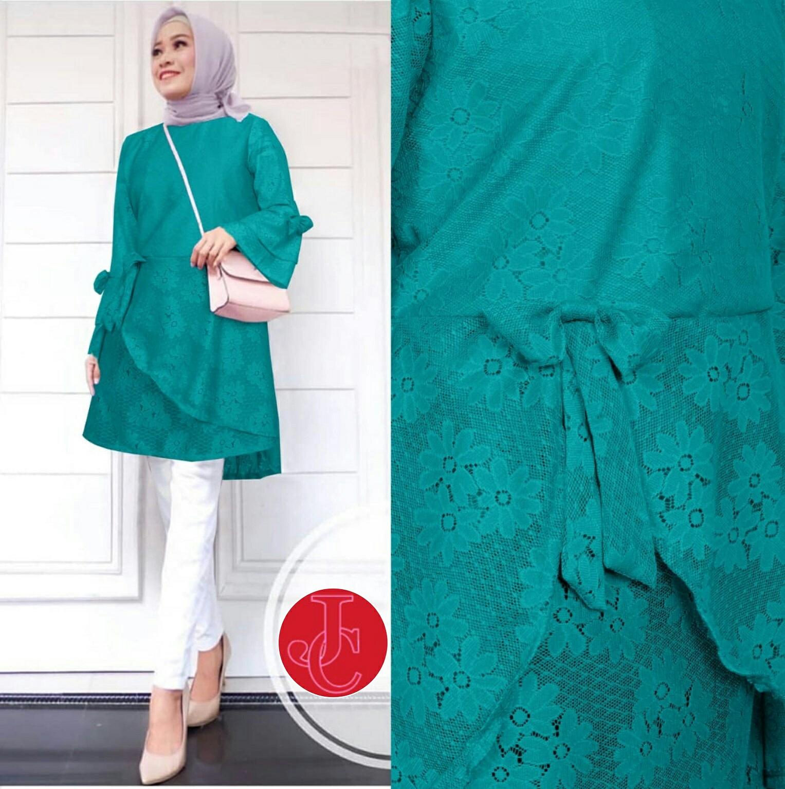 J&C Tunik Valencia / Tunik Muslim / Tunik Brukat / Atasan Tunik / Baju Tunik / Atasan Muslim / Busana Muslim / Hijab Fashion / Hijab Style