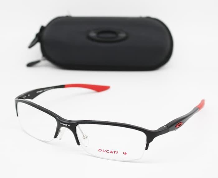 PALING LARIS Frame Kacamata Minus Oakley Ducati Half Frame Pria Hitam