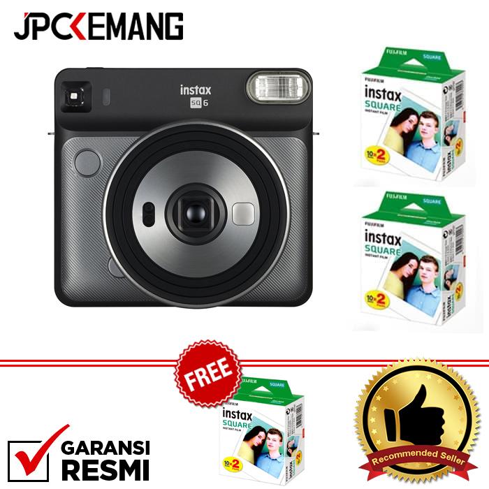 Fujifilm Instax Square SQ6 + 2x Paper Twin Pack Square Free Fujifilm Instax Square Paper Twin Pack (20 sheet) jpckemang GARANSI RESMI