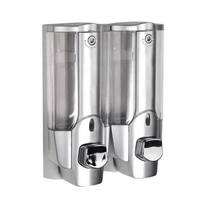 Dispenser Sabun Cair 2 in 1 with Key Lock - Tempat Sabun Cair 2 in 1 - Silver HARGA BERBANDING LURUS DENGAN KUALITAS / PACKING AMAN / DOUBLE WRAP