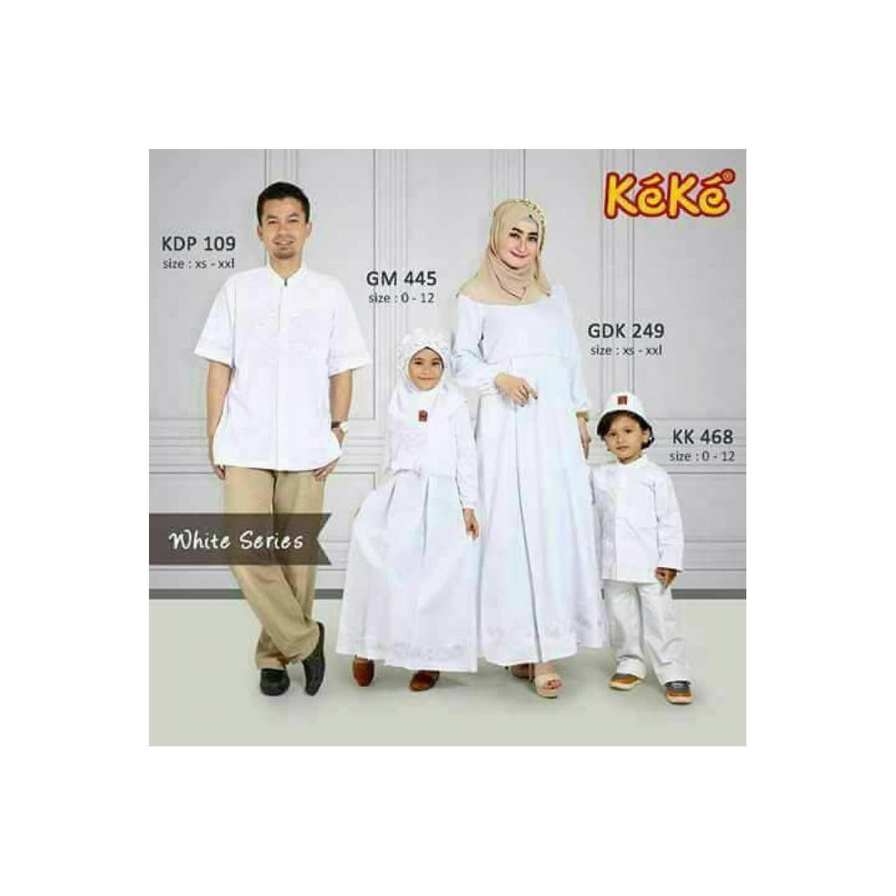 sarimbit gamis seri putih keke busana