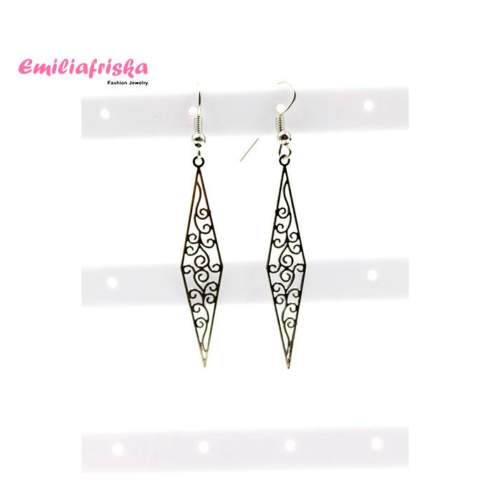 ANTING ETNIK SILVER ANTING KOREA AKSESORIS FASHION HIJAB MURAH WANITA