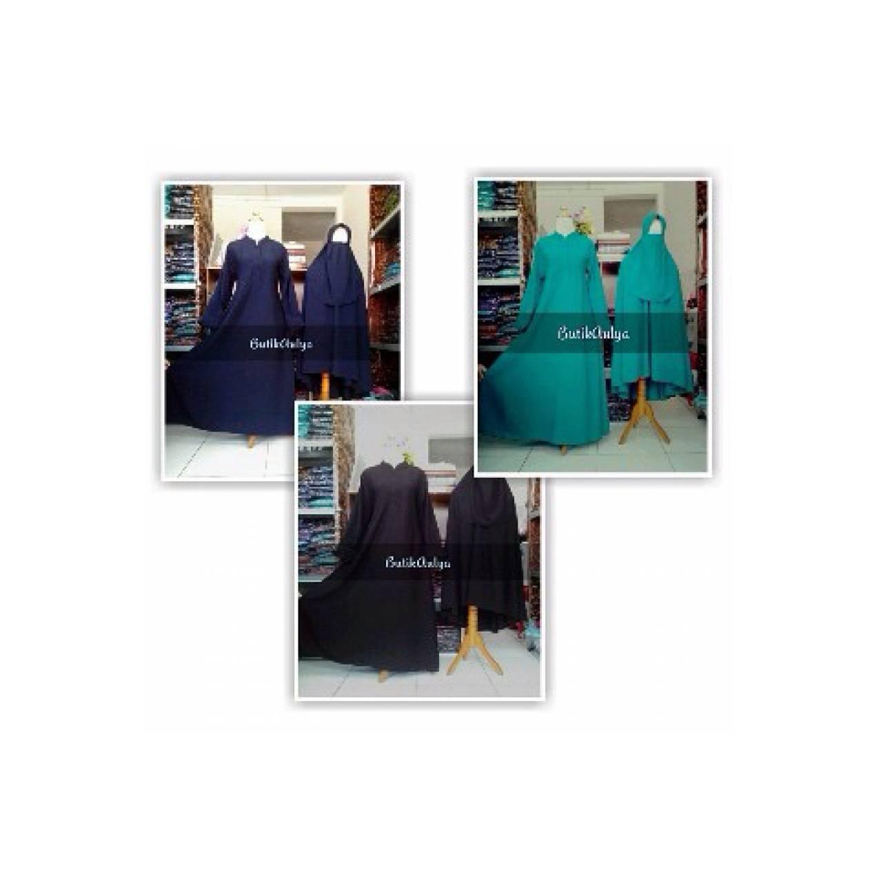 Gamis wolfish grade A (kualitas bagus) + niqob